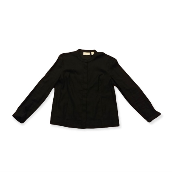 SOLD 🚨 Hugo Buscati collection jacket blazer Sz 12 black long sleeve zip front - Picture 5 of 6